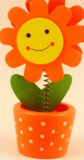 virág-csipesz-névjegytartó-fényképtartó-ajándék-mosoly-narancs-színű
